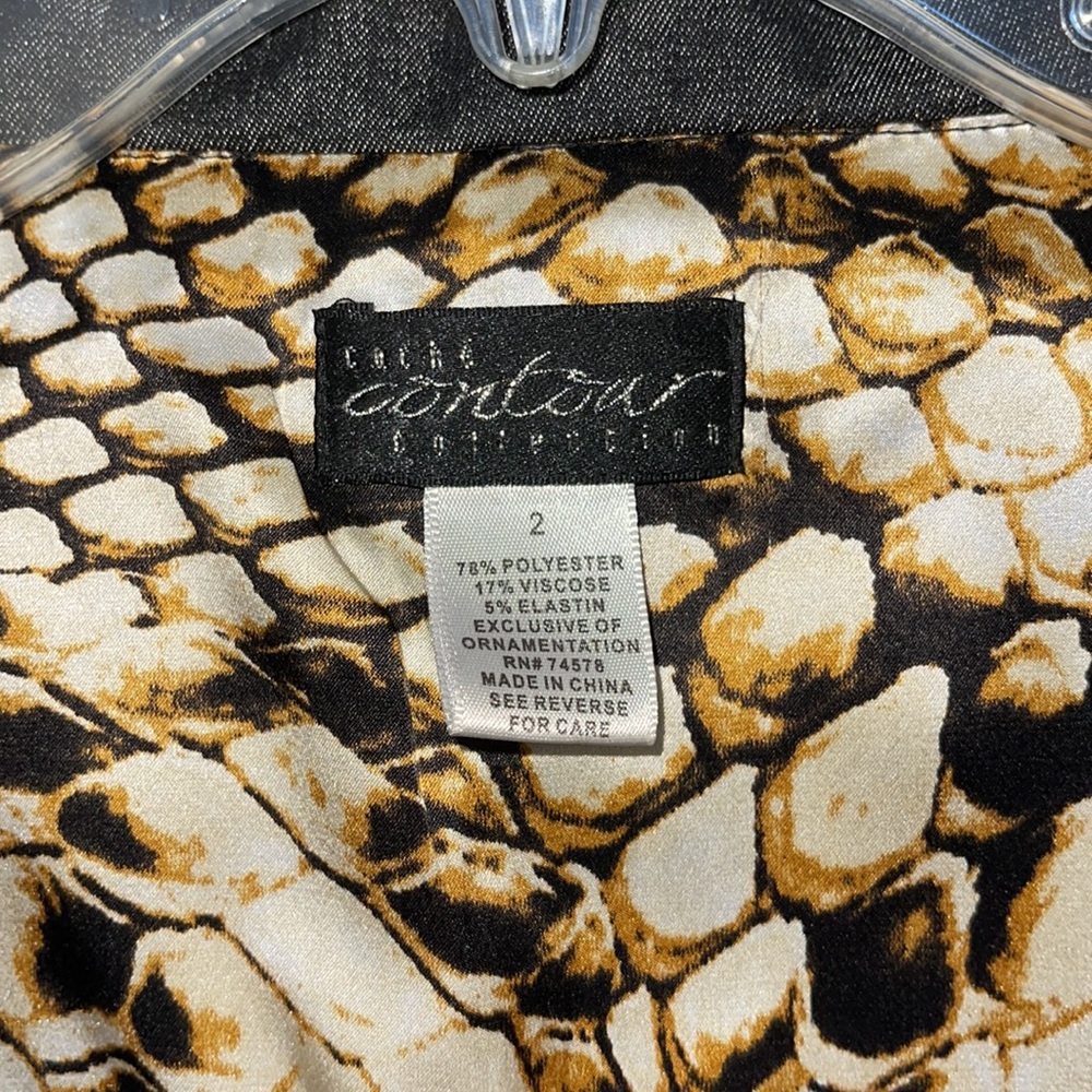 Cache Denim-Like Gold Snaps Front 2-Way Zipper Ca… - image 4